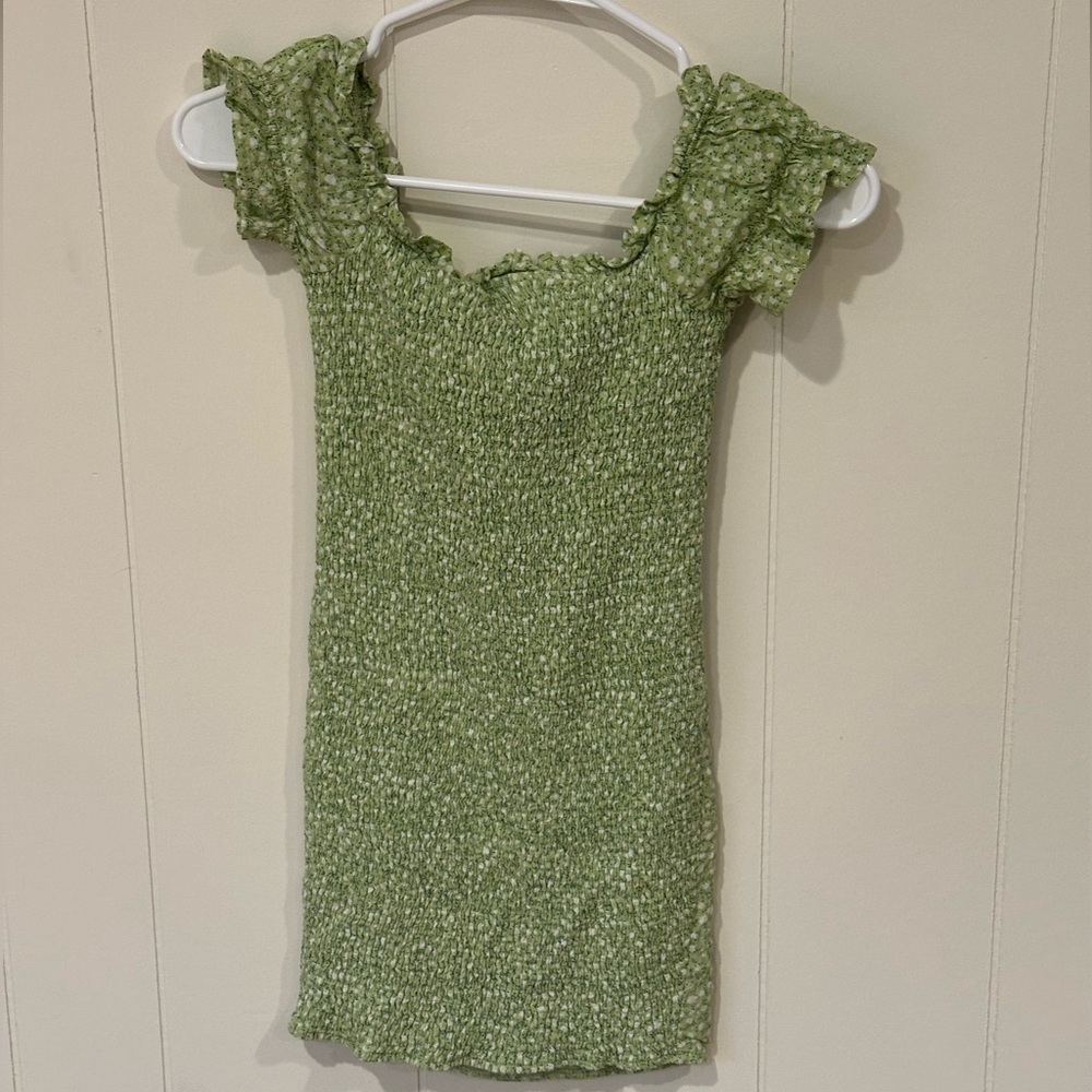 Princess Polly Bodycon Green Floral Mini Dress - Picture 2 of 4